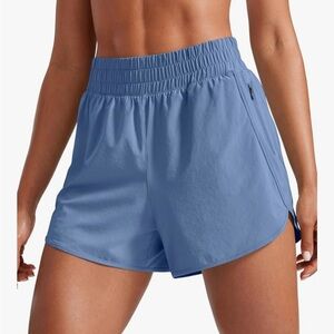 CRZ YOGA Slate Blue Athletic Shorts, size L